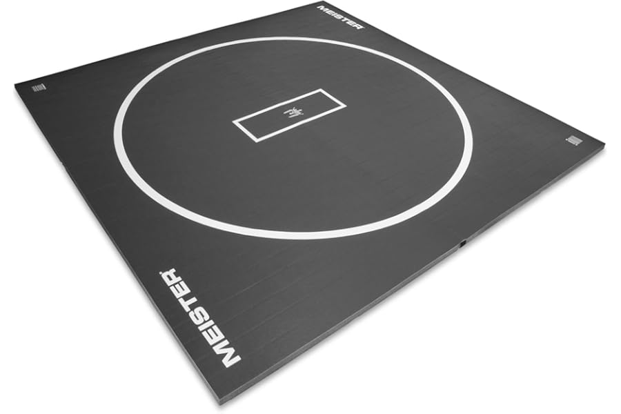 Meister FlexFloor Wrestling Mat - 10ft x 10ft Roll-Up Pro Training Mat for Home & Gym