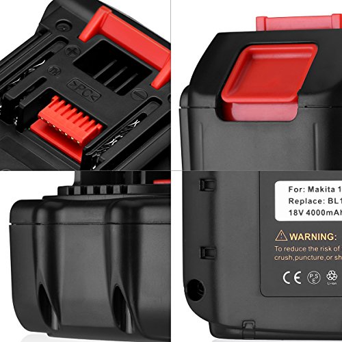Powerextra 18V 4000mAh Li-ion Ersatzakku für Makita BL1815 BL1830 BL1840 BL1850 - 4
