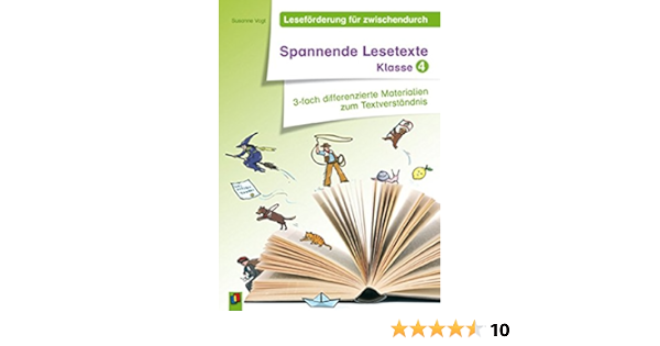 Leseforderung Fur Zwischendurch Spannende Lesetexte Klasse 4 3 Fach Differenzierte Materialien Zum Textverstandnis Amazon De Vogt Susanne Bucher