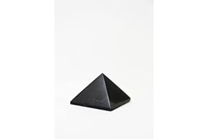 N&D Store Polished Shungite Pyramid 5 cm (2inch), Home Protection, Shungite Stone Figure, Home Decor, Healing Crystal Pyramid