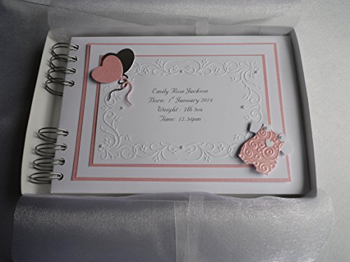 Baby Christening Guest Book,Personalised, Album ,Scrapbook,Memory Book,A5 With Embossing