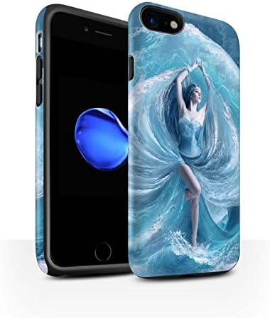 Official Elena Dudina Phone Case / Matte Tough Shock Proof Cover for Apple iPhone 7 / Sea Dress Design / Fantasy Angel Collection