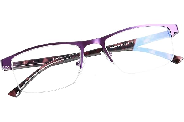FONHCOO Lunettes de Lecture Homme, Lunette anti Lumiere Bleue Reading Glasses, Monture Rectangle en Metal Acier Inoxydable Lunettes de Vue Lunettes Loupe Gris