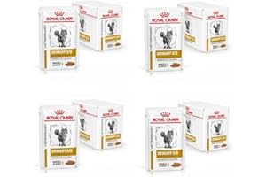 Royal Canin Veterinary Urinary s/o Moderate Calorie | Pack de 4 | 4 x 12 x 85 g | Aliment Complet diététique pour Chats | pour la dissolution des calculs de struvite | Valeur RSS Basse