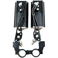 Scottedward Espejo Retrovisor - 2 unidades de cristal de aleación de aluminio para bicicleta de manillar para bicicleta de montaña, Negro