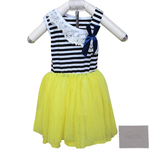 xhorizon® T170 Baby Girls Toddler Kids Stripe Lace Tulle Cotton Dress