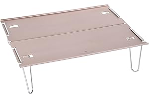iBasingo Mini Camping Table Folding Table Outdoor Ultralight Serving Laptop Tray Table Portable Dining-table Picnic Tea Table Backpacker Table BVT01 (Brown)