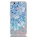 Produktbild Huawei P9 Lite / P9 Mini Hülle, Chreey [Gemalt Relief] Schutzhülle Ultra Dünn Slim Fit Transparent Kratzfest Weich TPU Silikon Case Handyhülle Klar Durchsichtig Backcover [Blaue Blätter]