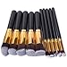 Nestling® Professional 10PCS Black and Gold Makeup Brushes Set Eyeshadow Brush (Black Gold)