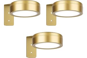 Orivin 3-pack guld RGB underskåp lampor, 13-färgs puck lampor med fjärrkontroll, batteridriven för kök och garderob