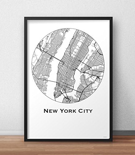 Poster New York USA Minimalist Map - City Map Art of New York Poster - Wall Art Gift - Travel Map - Print