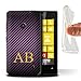 Produktbild Stuff4® Personalisiert Kohlenstoff-Faser Muster Gel/TPU Hülle für Nokia Lumia 520 / Lila Monogramm Design/Initiale/Name/Text Schutzhülle/Case/Etui