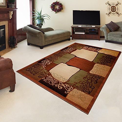 Rug ROYAL Brown Modern Design Best Price High Quality Living Room S - XXL Frame Pattern 110 x 195 cm (3ft8" x 6ft5")