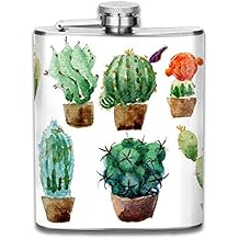 Gxdchfj Opuntia Cactus Isolated On White Background 304 Stainless Steel Flask 7oz Utensilios de bar Artículos y equipo de servicio para la restauración