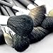 MSQ Professional 32pcs Animal Hair Makeup Brush Set Natural Wood Handle With PU Leather Case