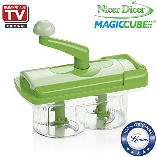 Genius Nicer Dicer Magic Cube | inkl. Nicer Twist | 19 Teile | Schneiden | Reiben | Julienne | Spiralen | Hobeln | Würfeln | Obst- und Gemüseschneider | Bekannt aus TV | NEU - 6
