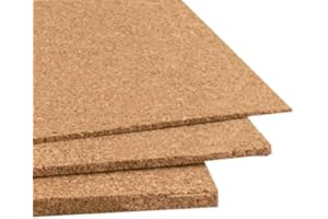 Materia Prima Tableaux en Liège pour Projets d'Artisanat et d'Art. Plaque de Liège Polyvalente pour Bureau ou Support. Panneau de Liège Isolante pour Mur Facile à Découper. 91,5 x 61 cm. 10 mm (1 cm).