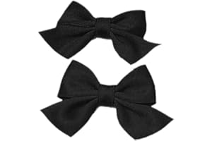 LVGPH 2pcs Hair Bows Alligator Clips Barrettes,Alligator Hair Clips Hair Accessories Bowknot Barrette Small Non-slip Bow Hair Clips Cute Ponytail Barrettes for Adult Teens Wear Clips(Black)
