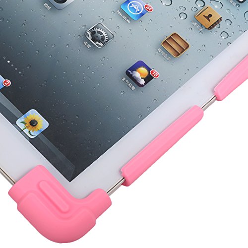 NEWSTYLE 8,9-10,5 Zoll Universal Tablet Ständer Halterung Hülle Ultra Slim Flexible Silikon Schutzhülle – Pink - 5