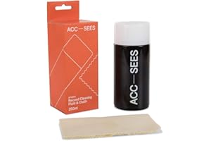 Acc-Sees Pro Vinyl Record Cleaning Fluid (250ml) – Includes Microfibre Lint-Free Cloth - Anti-Static – gently remove dust from vinyl records without damaging the delicate surface