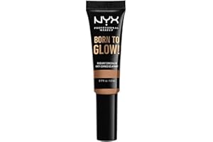 NYX Professional Makeup Born to Glow Radiant Concealer, Iridescent Finish, Reduces Under Eye Circles, Highlight and Contour, Vegan Formula, Shade: Neutral Tan