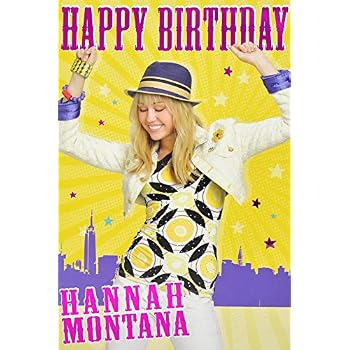 Disney Hannah Montana Birthday Girl Card General Open Card Size 160mm 
