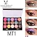 Produktbild gaddrt Lidschatten Glitter 15 Farben Perlglanz Matt Lidschatten Make-up Mehrfarbige Lidschatten-Platte (C)