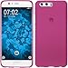 Price comparison product image PhoneNatic Silicone Case compatible with Huawei P10 - matt hot pink Cover + protective foils