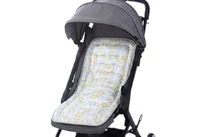 SIQITECHUK Reversible Baby Pushchair Seat Liners Pushchair Liner Travel Cot Travel Mattress for Pushchair Pram Liner Universal Stroller Liner Breathable Soft Pad Cotton Foldable Baby Pushchair Cushion Mattress