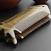 EQLEF® Green sandalwood no static handmade comb, mustache wood comb, Beard wooden comb, Pocket comb