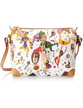 Piero Guidi Damen Licia Schultertasche, Weiß (Bianco), 22x15x8 centimeters