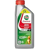 Castrol Activ 20W-40 4T Engine Oil for Bikes with Synthetic Technology (1L) |3X Protection with Actibond Technology | Engine 
