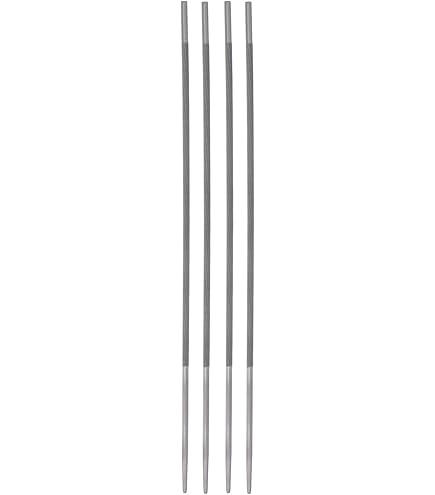 2 Kettensägenfeilen 9/64" - Hochkohlenstoffstahl, Doppelschnitt, Gesamtlänge 245 Mm, Zum Schärfen & Reparieren