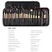 Make up Brushes, Cadrim 24 pcs Natural Hair Professional Makeup Brush Set Travel Makeup Brush Kit with Case (burlywood)