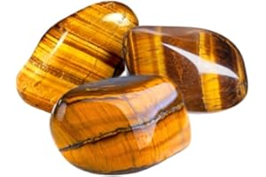 CHILL FRENCH 3 natürliche Kristalle Heilsteine aus Tigerauge in Extra-Qualität | 2 bis 3 cm pro Edelstein | Polierte Kieselsteine | Natürlicher Tigerauge – Stein der Krieger für die Lithotherapie