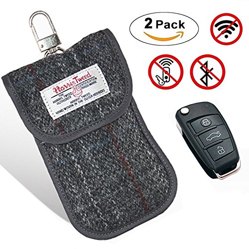 Buy 2 X Car Key Signal Blocker Case, Genuine Harris Tweed Bag for Car