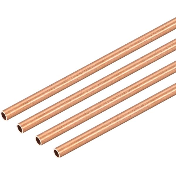 Brass Round Tube 5.5mm OD 0.2mm Wall Thickness 300mm Length Pipe 4 Pcs Gold Tone - View #6