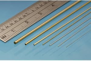 CHRONOS ENGINEERING SUPPLIES Albion Alloys Nickel Silver Rod 0.33mm Dia x 305mm Long - Pack 6-NSR033