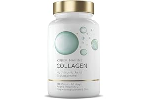 BESWISS Collagene con Acido Ialuronico | Collagene Marino Idrolizzato, Glucosamina, Vitamina C, Magnesio, Zinco per Pelle, Articolazioni e Capelli | 120 capsule