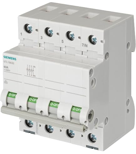 Interrupteur Différentiel Siemens 25A 30mA Type A 4P - Protection Contre Les Chocs Électriques