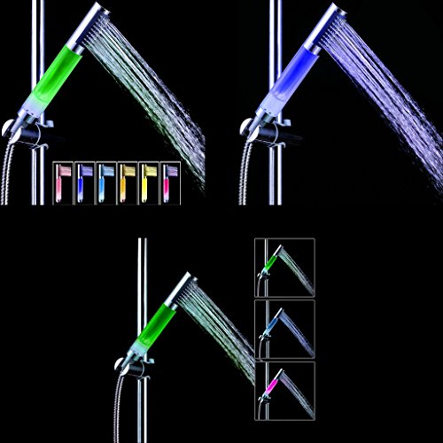 MagiDeal Bad Automatischen 7 Farbwechsel LED Licht Duschkopf Spritze Kopfbrause - 8