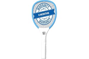 PORCHEX Mosquito Killer Racket Rechargeable Handheld Electric Fly Swatter Mosquito Killer Racket Bat with UV Light Lamp Racke