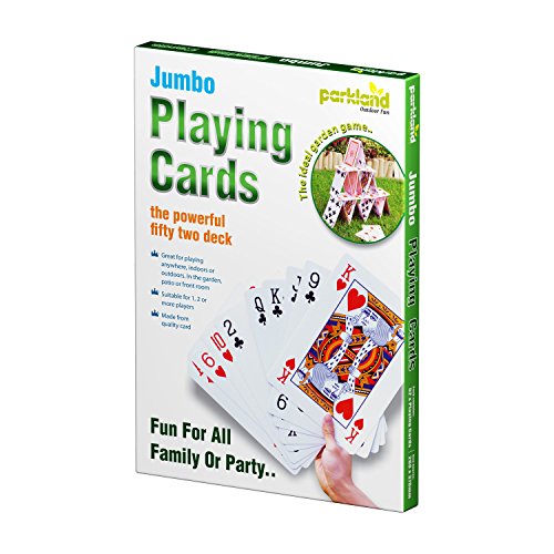 ParklandÂ® Giant A3 Large 52 Playing Cards 37cm Full Deck Magic Garden Outdoor Family Play