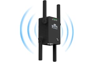 GUBBETT WLAN Amplifier,300 Mbit/s Internet Extender Booster,Ultraxtended WiFi Repeater with LAN Ethernet Connection,Compatible with Alexa and 99% Standard Routers,Coverage up to 200 m²