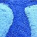 HuntGold 1X Big Feet Printing Bathroom Absorbent Mats Door Mat Floor Rug 60*40cm(blue)