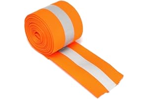 Generic Bande Réfléchissante Bande de Sécurité Coudre sur la Chaux Tissu de Synthé 3 Mètres - 3M, Orange