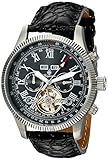 Burgmeister Armbanduhr für Herren mit Analog Anzeige, Automatik-Uhr und Lederarmband - Wasserdichte Herrenuhr mit zeitlosem, schickem Design - klassische Uhr für Männer - BM330-122 Malabo