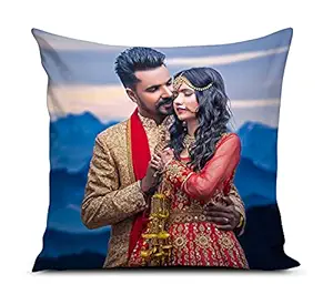 Ship Smart Photo Cushion/Pillow for Gift to Husband,Wife,Mother,Father,Girl, Boy,Best Friend on Birthdays,Valentine,Rakhi with Filler. Size:- 12x12 inches, Colour:- Multi, Style 37