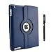 Produktbild inShang ipad 2 Hülle ipad 3 Cover für Apple iPad 2/3/4, Edles PU Leder Tasche Hülle Skins Etui Schutzhülle Ständer Smart Case für Tablet iPad, Super Automatische Einschlaf-/Aufwach funktion, 360 Grad rotierende Schutzhülle mit Standfunktion + inShang Logo hochwertigen Stylus Eingabestift Stift