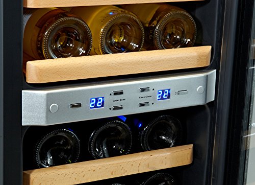 Kalamera KR-21ASSE wine refrigerator for up to 21 bottles (up to 310 mm height), two temperature zones 7-18 ° C… - Image 6